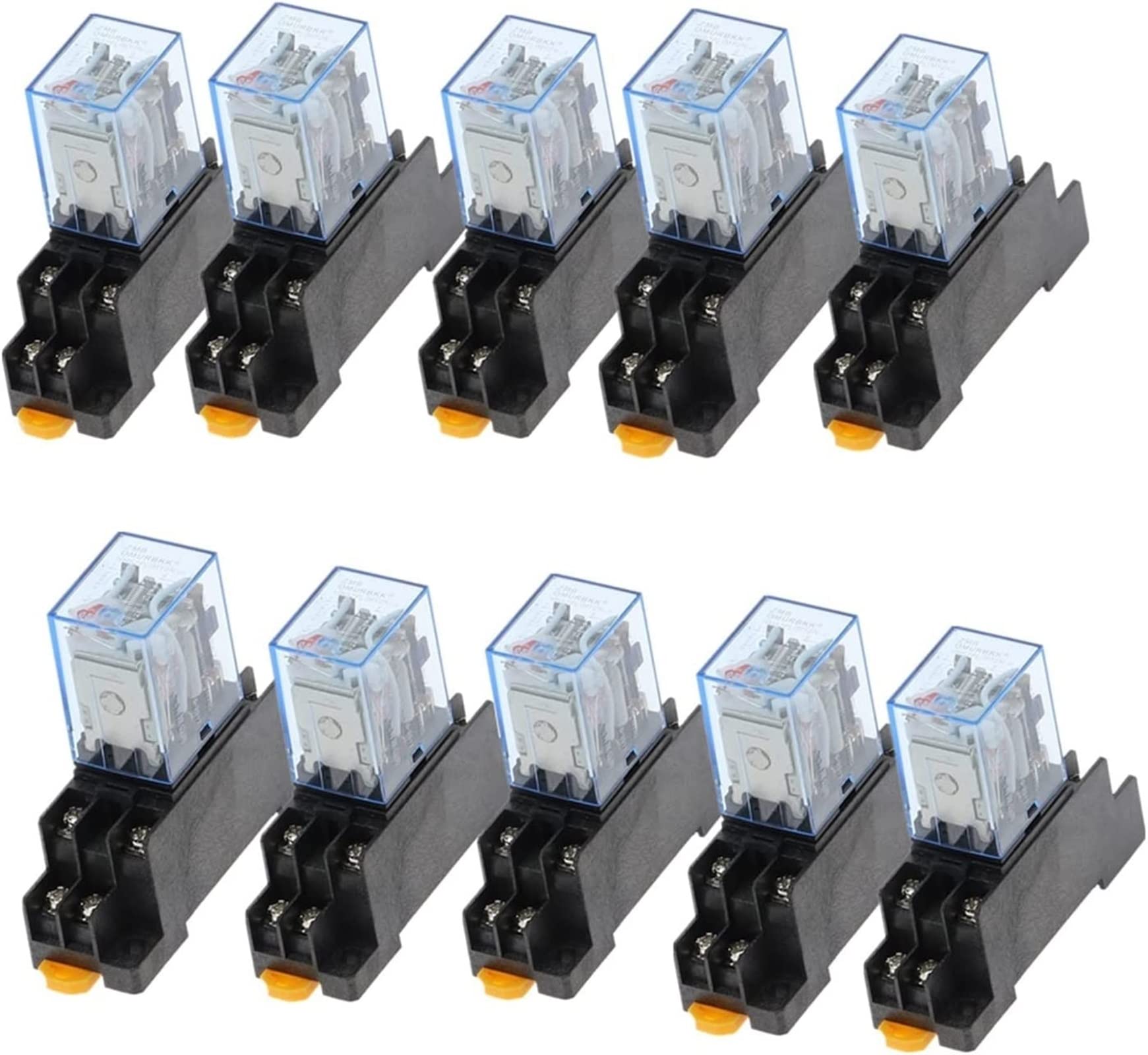 Amazon.co.jp: リレー 10 セット/ロット汎用リレー MY2 DPDT 8
